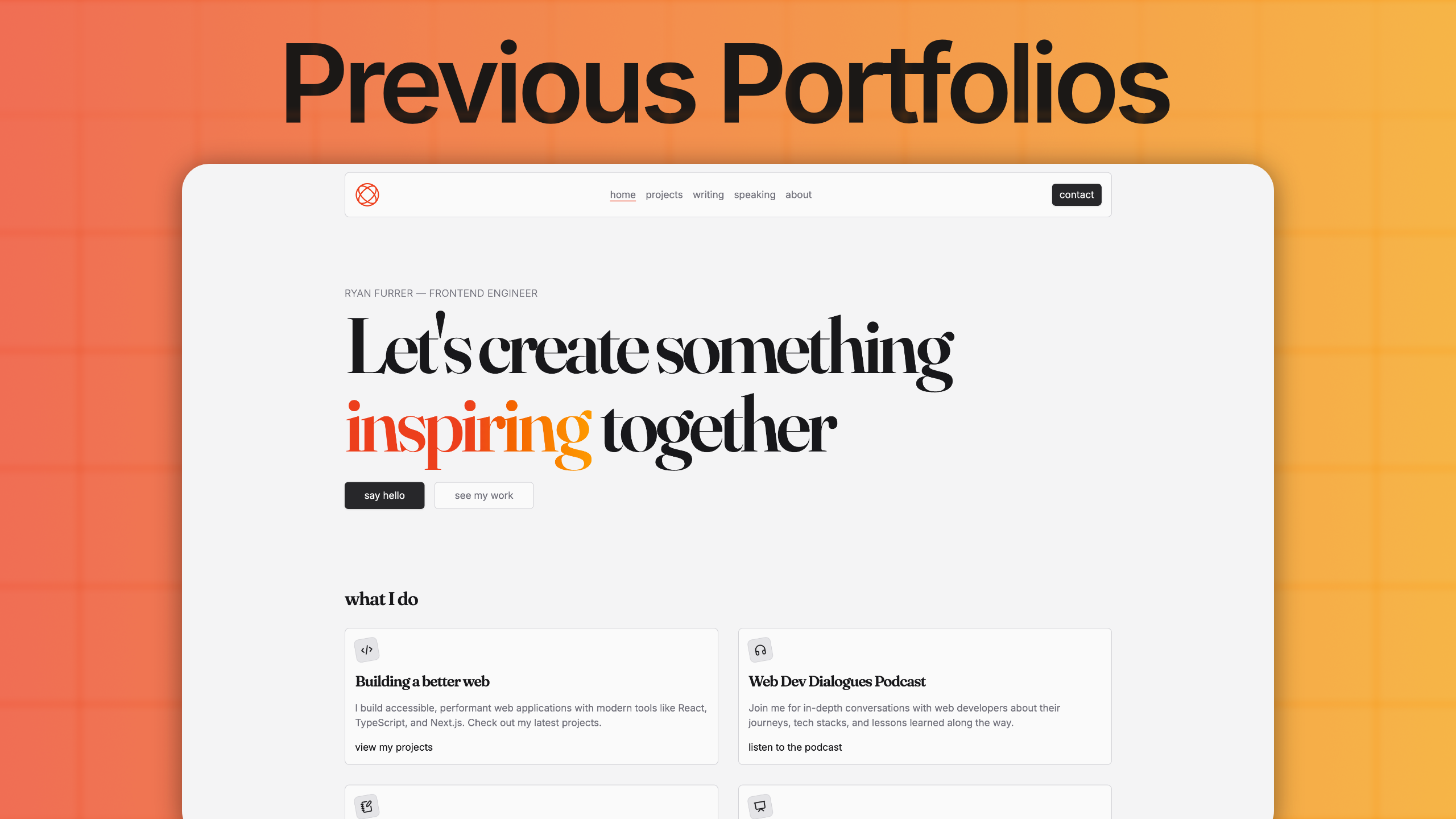 Previous Portfolios