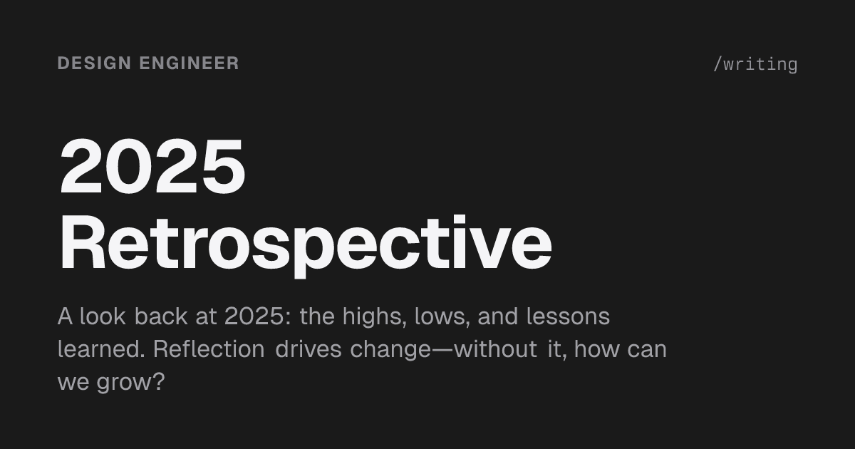 2025 Retrospective